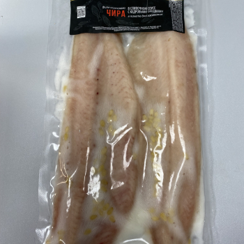 Филе якутского чира в сливочном соусе с кедровыми орешками в пакете для запекания  - Рыбный Берег